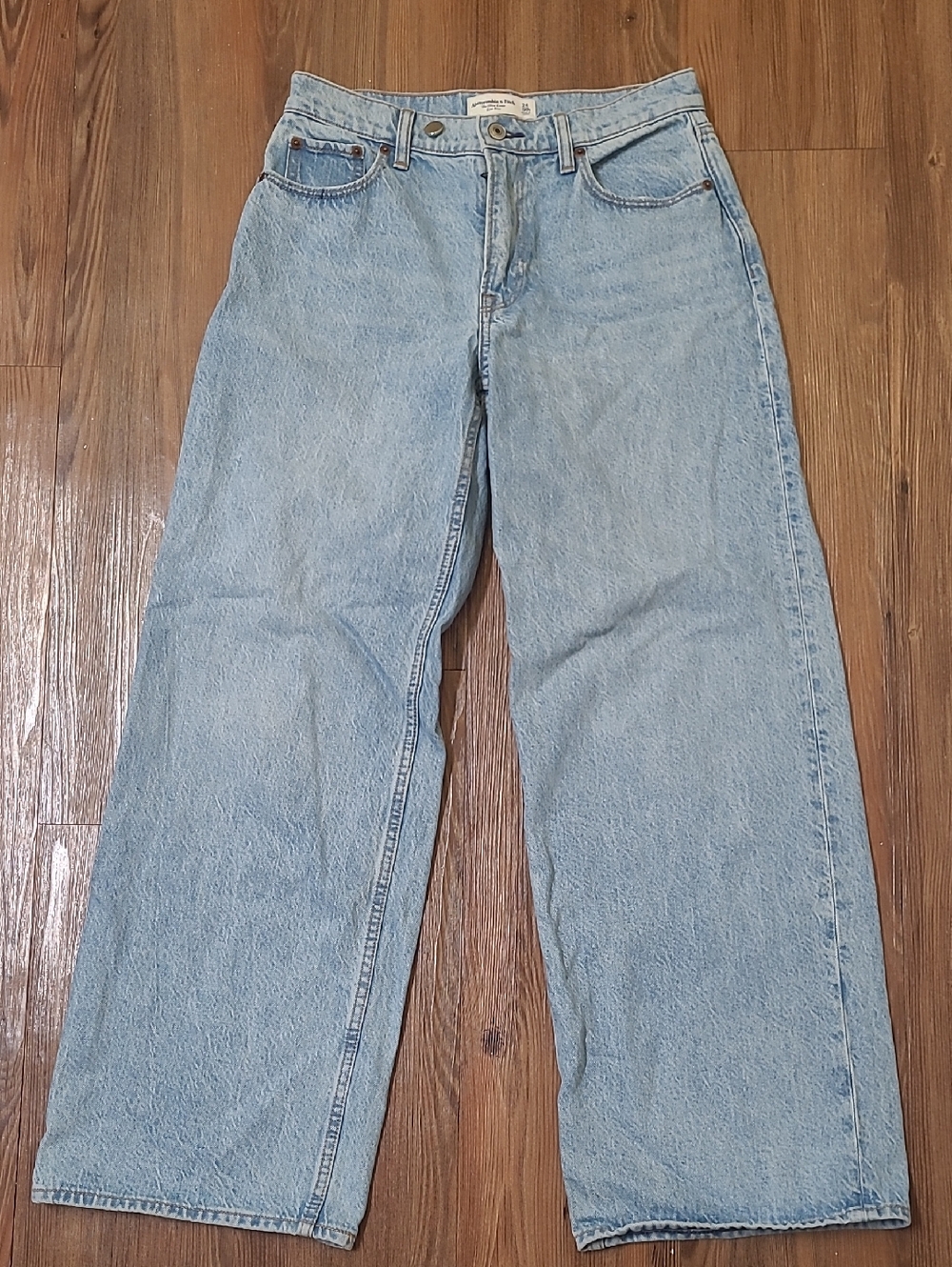 Abercrombie & Fitch Light Blue Wide Leg Jeans